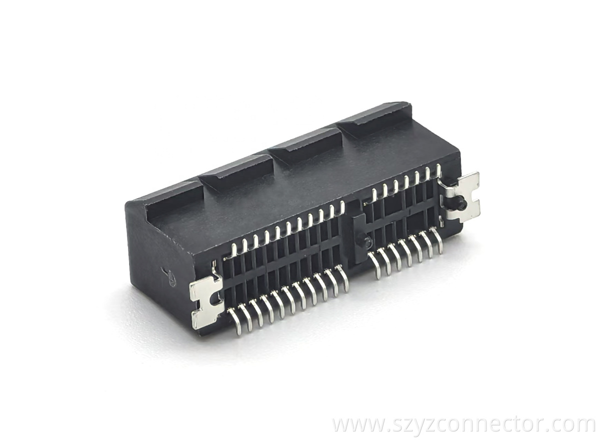 1.0 PCI EXPRESS EDGE SLOT Connector:1.0 PCI EDGE SLOT Straight SMD DIP Slot with Locating Posts 2*18P
